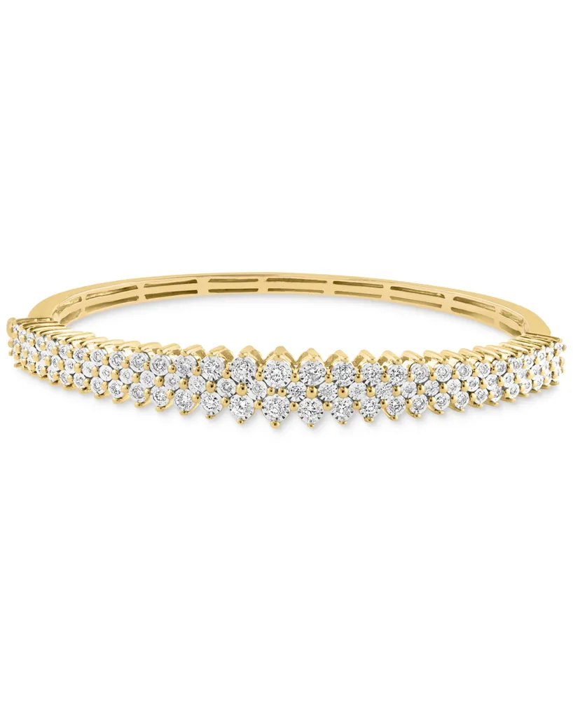 Effy Diamond Multirow Bangle Bracelet (1 ct. t.w.) 14K White Gold (Also available Two Tone Gold)