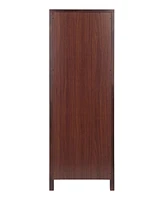Winsome Brooke Jelly 47.44" Wood 4-Section Wine Storage Cupboard