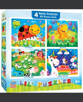 Masterpieces Lil Puzzler 4-Pack 48 Piece Jigsaw Puzzles for Kids