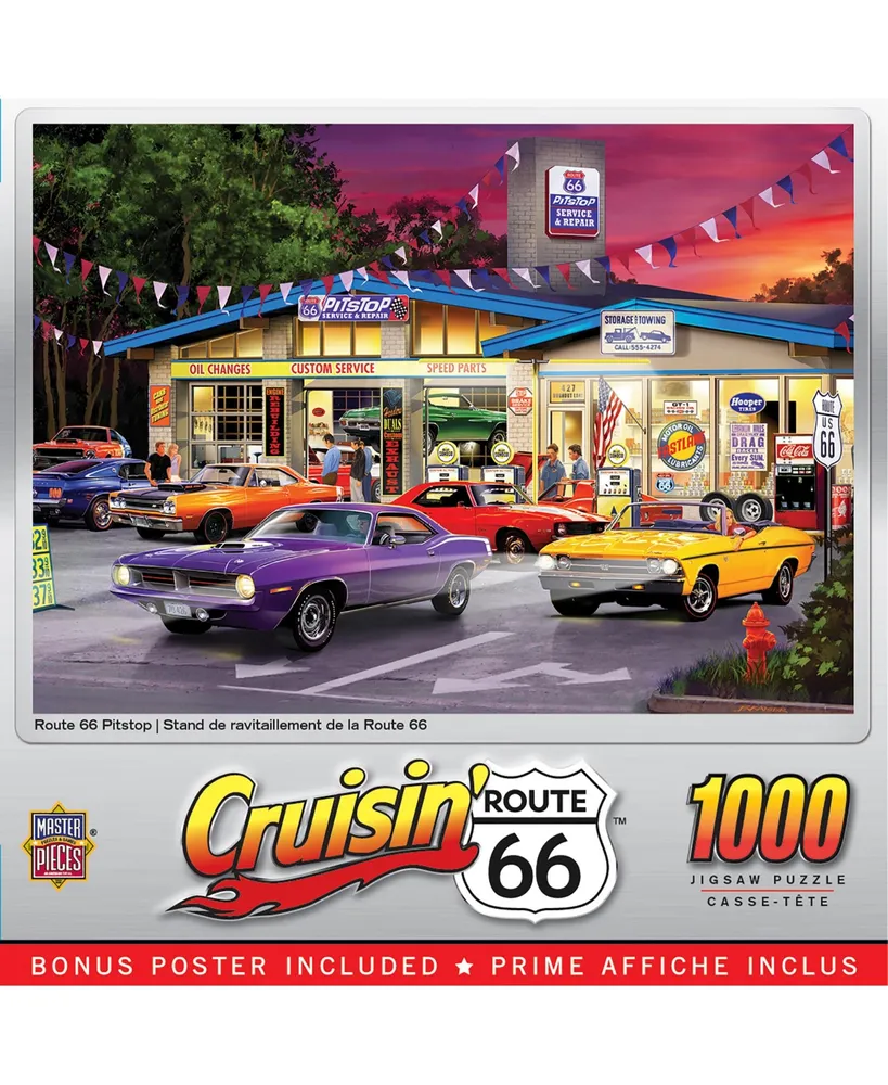 Masterpieces Cruising' Route 66 - Pitstop 1000 Piece Jigsaw Puzzle