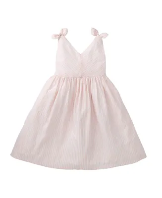 Hope & Henry Baby Girls Bow Shoulder Swing Dress