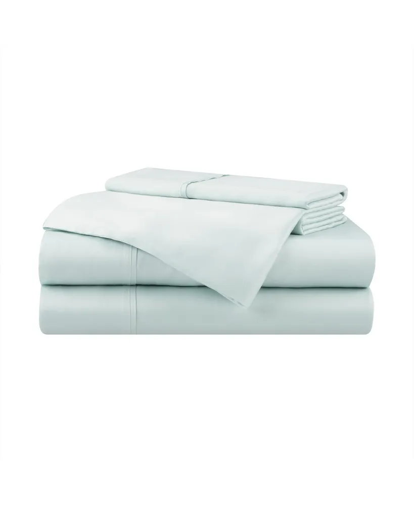 Aston and Arden Eucalyptus Tencel King Sheet Set, 1 Flat Sheet, Fitted 2 Pillowcases, Ultra Soft Fabric, Breathable Cooling, Eco