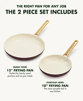 GreenPan Reserve Padova Healthy Ceramic 10" & 12" Nonstick Frypans, Set of 2