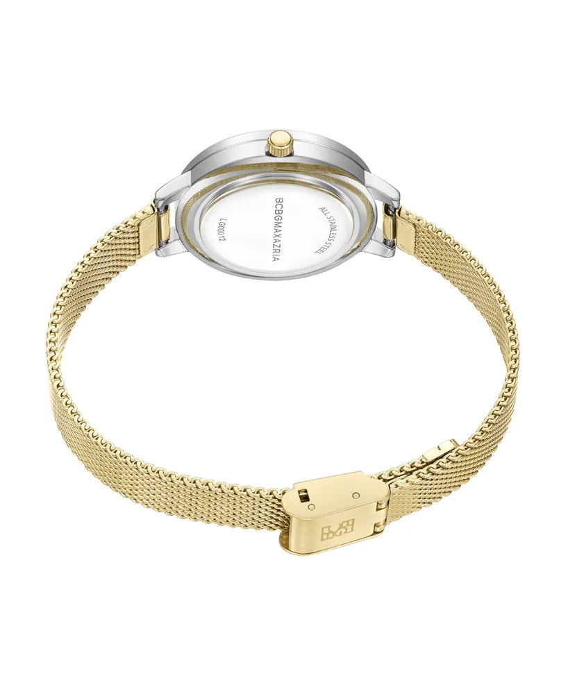 Bcbgmaxazria Women's Classic Gold-Tone Stainless Steel Mesh Watch 32mm