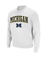 Colosseum Men's Michigan Wolverines Arch & Logo Crew Neck Sweatshirt