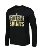 Men's New Era Black New Orleans Saints Combine Authentic Offsides Long Sleeve T-shirt