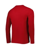 Men's New Era Red Tampa Bay Buccaneers Combine Authentic Home Stadium Long Sleeve T-shirt