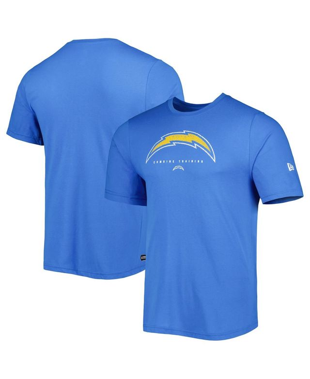 Men's New Era Powder Blue Los Angeles Chargers Combine Authentic Ball Logo T-shirt
