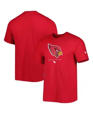 Men's New Era Cardinal Arizona Cardinals Combine Authentic Ball Logo T-shirt