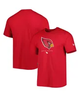 Men's New Era Cardinal Arizona Cardinals Combine Authentic Ball Logo T-shirt