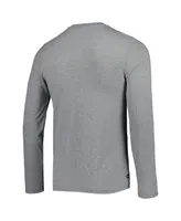 Men's New Era Heathered Gray Tampa Bay Buccaneers Combine Authentic Red Zone Long Sleeve T-shirt