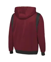 Men's New Era Cardinal Arizona Cardinals Combine Authentic Drop Back Full-Zip Hoodie