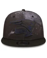 Men's New Era Black New England Patriots Ink Dye 2022 Sideline 9FIFTY Snapback Hat