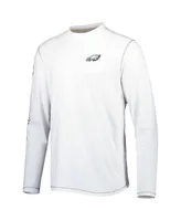 Men's Tommy Bahama White Philadelphia Eagles Laces Out Billboard Long Sleeve T-shirt