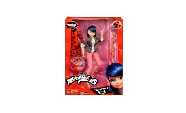 Miraculous Ladybug Superhero Secret Marinette Doll with Outfit