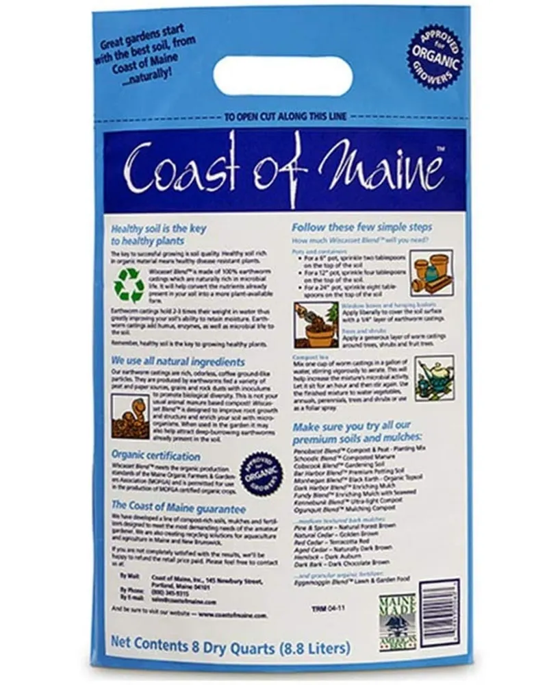 Coast of Maine Wiscasset Blend, Earthworm Castings - 8 qt