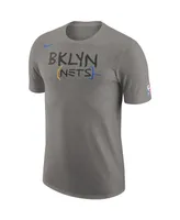 Men's Nike Heather Charcoal Brooklyn Nets 2022/23 City Edition Essential Logo T-shirt