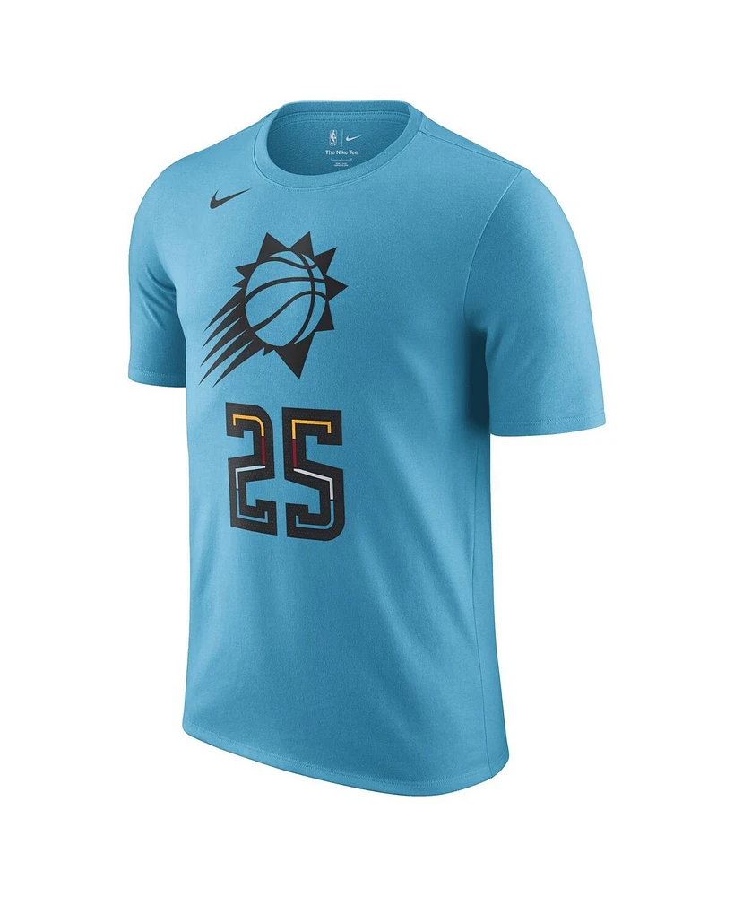 Men's Nike Mikal Bridges Turquoise Phoenix Suns 2022/23 City Edition Name and Number T-shirt
