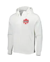 Men's Nike White Canada Soccer Club Fleece Full-Zip Hoodie