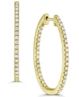 Diamond In & Out Medium Hoop Earrings (5/8 ct. t.w.)