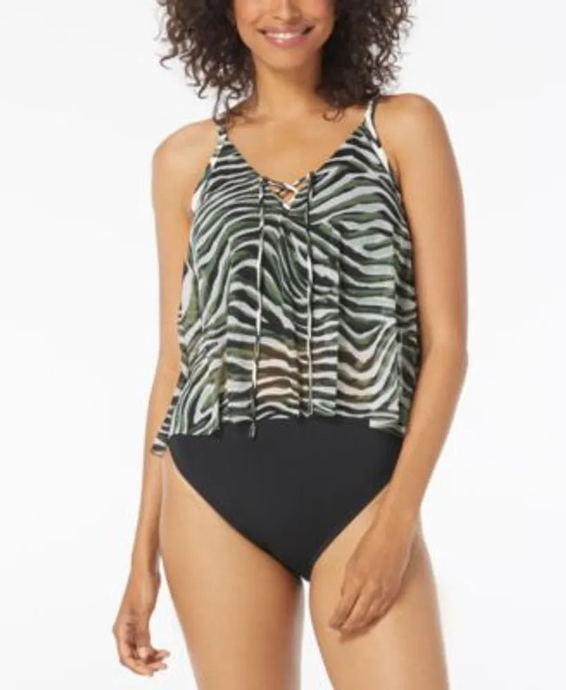 Coco Reef Women's Current Printed Mesh Bra-Sized Tankini Top - Macy's