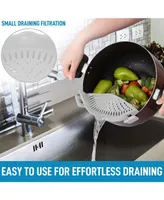Silicone Pot Strainer - Adjustable Snap On Strainer For Most Pots & Pans