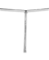 Macy's Round Pear Linear Y Adjustable Necklace (7 ct. t.w.) in 18K Sterling Silver or Sterling Silver