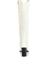 Journee Signature Women's Laila Block Heel Knee High Dress Boots