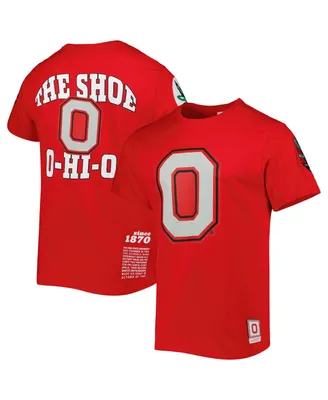 Men's Mitchell & Ness Scarlet Ohio State Buckeyes Team Origins T-shirt