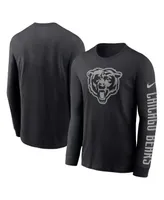 Men's Nike Black Chicago Bears Rflctv Name And Logo T-shirt