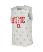 Women's Concepts Sport Cream Ohio State Buckeyes Agenda Stars Tank Top and Shorts Sleep Set