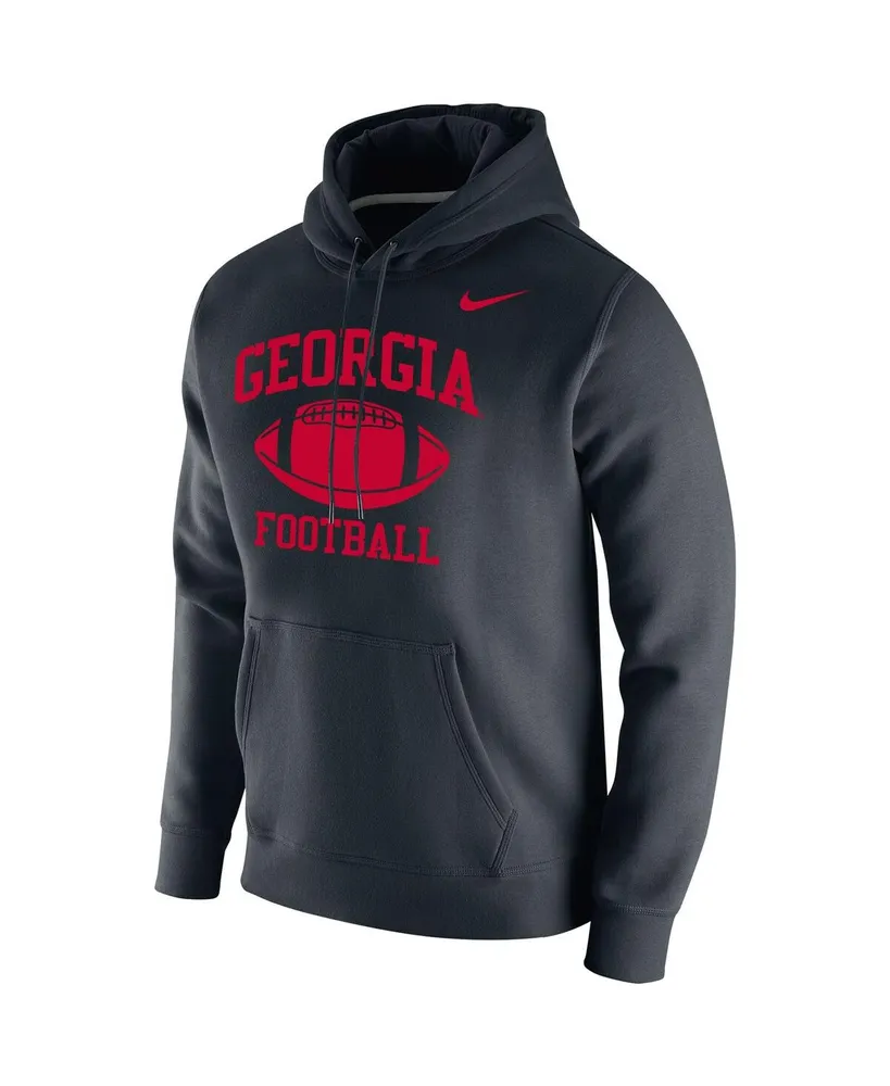 Men's Nike Black Georgia Bulldogs Retro Football Club Fleece Pullover Hoodie