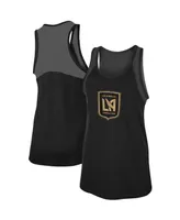 Women's 5th & Ocean by New Era Black Lafc Slub Racer back Tank Top