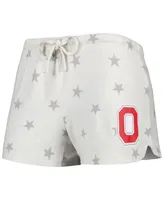 Women's Concepts Sport Cream Ohio State Buckeyes Agenda Stars Tank Top and Shorts Sleep Set