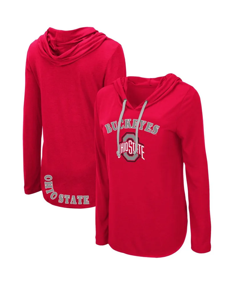 Women's Colosseum Scarlet Ohio State Buckeyes My Lover Hoodie Long Sleeve T-shirt