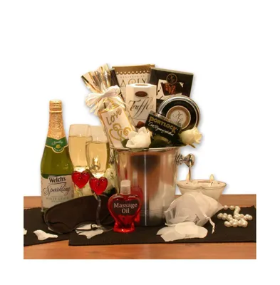 Gbds Deluxe Romantic Evening For Two Gift Basket - Wedding Gift Basket - honeymoon gift set