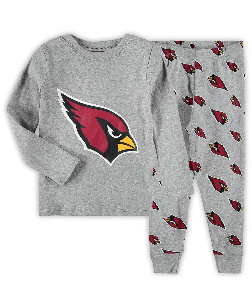 Toddler Boys and Girls Heathered Gray Arizona Cardinals Sleep Set