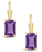 Macy's Gemstone Leverback Earrings 10K Yellow Gold