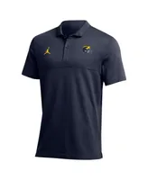 Men's Jordan Navy Michigan Wolverines 2022 Coaches Performance Polo Shirt