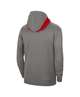 Men's Nike Heather Gray Ohio State Buckeyes Team Basketball Spotlight Performance Pullover Hoodie