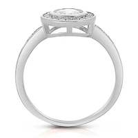 Sterling Silver Clear Bezel-set Cubic Zirconia Ring