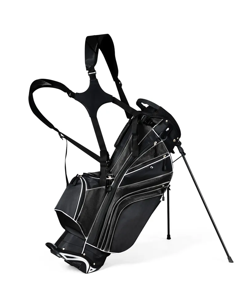 Golf Stand Cart Bag Club w/6 Way Divider Carry Organizer