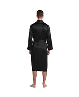 Lilysilk Men's 22 Momme Lapel Collar Long Silk Robe For Men