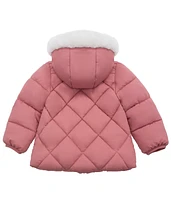 Rokka&Rolla Baby Girls Soft Lining Hooded Puffer Jacket