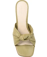 Journee Signature Women's Finlee Knotted Slip On Sandals