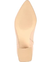 Journee Signature Women's Tabbie Pointed Toe Block Heel Dress Booties