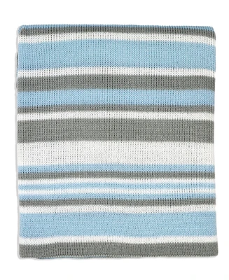 3 Stories Trading Baby Boys or Baby Girls Cozy Striped Knit Blanket