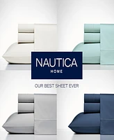 Nautica Regatta 400 Thread Count Cotton Sateen 4-Piece Sheet Set