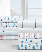 Nautica Buoy Line Cotton Percale -Piece Sheet Set