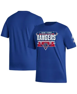 Men's adidas Royal New York Rangers Reverse Retro 2.0 Fresh Playmaker T-shirt